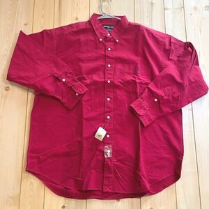 Ralph Lauren Mens Big Shirt Red NWT Oxford Cotton Button Down XL Preppy Ivy flaw